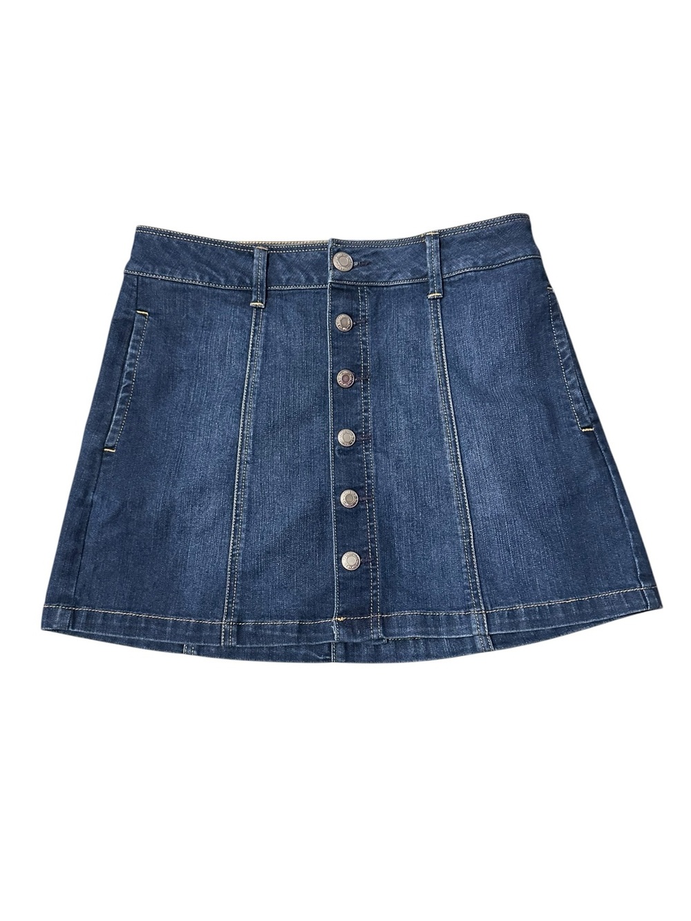American Eagle / Blue Denim Mini Skirt / Size 6 / Y2K Casual Preppy Retro